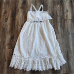 Place Nationale Le Gayan Dress White Eyelet Size 2 US Medium NWT Sleeveless Midi Photo 2