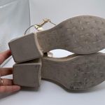 Eric Michael  argento Sandals gold platform ankle strip Spain size 38 US 7.5 786 Photo 9
