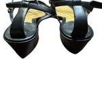 Salvatore Ferragamo  Shoes Womens Size 6 Black Leather Wedge Sandals Made‎ Italy Photo 6