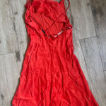 ZARA  Dress Mini Orange Satin Photo 0