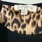 Umgee  Black Top with Leopard Print Accent Photo 2