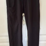 Banco Women Black Snap Ankle Scrub Pants Stretch Drawstring Waist Pockets size S Photo 0