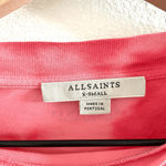 ALLSAINTS Red and Pink Tie Dye Cropped Tie Front T-shirt Women's XS NWT Photo 5