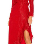 House of Harlow 1960 Revolve Justina Maxi Long Sleeve Dress Red Medium Photo 0