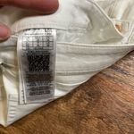 Guess  White Denim Jeans Bow Hem Womens 34 Gold‎ Logo Stretch Photo 6