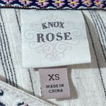 Knox Rose  Boho Peasant Style Beige/Navy dress size XS Photo 8