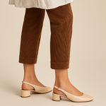 Stuart Weitzman  Tia 75 Slingback Pumps Liquid Metallic Nude Photo 0