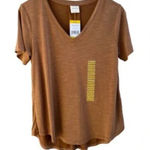 Mod Ref  Women's Size Medium Heather Rust Short Sleeve‎ Relaxed V-Neck Tee New​ Photo 0