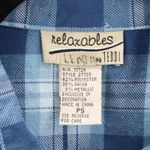 Teddi Blue Plaid Flannel Western Long Sleeve Button Up VTG College Petite Small Photo 8