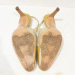 Salvatore Ferragamo  CARISA CREAM LEATHER CAP TOE SLINGBACK PUMPS Size 10 Photo 5