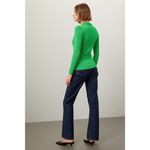 Lauren Ralph Lauren Green Collared Polo Ribbed Knit Cardigan Sweater Size M Size M Photo 2