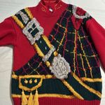 Vintage 1993 The Eagle’s Eye women’s sweater Scottish design pullover some flaws Red Photo 0