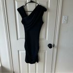 AQUA  bloomingdales stretchy ruched asymmetrical bodycon dress Photo 3