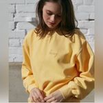Brandy Melville John Galt Yellow Honey Crewneck Pullover One Size Photo 3