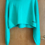 Savage X Fenty Hoodie Womens 12/14 Crop Top Green Pullover Sweatshirt Casual Photo 0