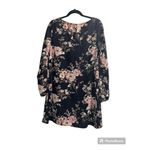 Vanilla Bay ✨ Floral Dress Large Long Sleeve Dark Pink Cream Shift✨ Photo 2