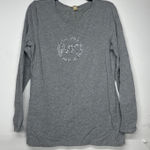 Michael Kors  Women's Large Light  Gray Long Sleeve Top Shirt MK Logo Photo 0