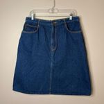 Vintage 90s Gitano blue denim mini skirt fitted grunge boho festival 10/12 Photo 0