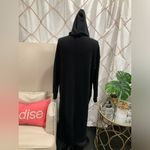 NWOT ANTHROPOLOGIE VELVET BY GRAHAM AND SPENCER BLACK SWEATSHIRT HOODIE DRESS Size XS Photo 2