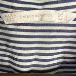 ZARA  Skipper Stripped Collared Cuffed Short Sleeve Button Coverup Shirt Dress S Photo 7