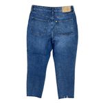 H&M Mom Jeans Ultra High Waist Button Fly Medium Size 8 Raw Hem Photo 1