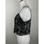 Sparkling Sequin Corset Top Black Strappy Bustier Evening Party Size L Photo 10