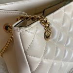 Versace White Quilted Nappa Leather Medusa Tote Handbag Photo 10