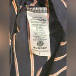 Sundry NEW Anthropologie Fabian Faux Wrap Striped Shirt Dress Women’s 1/S Navy Photo 7