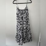 J.Crew  Cotton Tie Front‎ Cutout Tiered Smocked Back White Floral Dress Size 2 Photo 12
