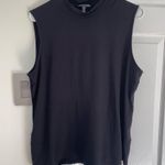 Eileen Fisher  Top Sleeveless Large Viscose Blend Mock Neck Black Solid Pullover Photo 0