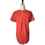 Madewell  Orange Crew Neck Keyhole Neck Short Sleeve Tailored Pleated Top Size XS Photo 6