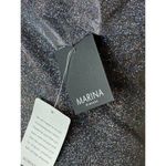 Marina Gunmetal Metallic Silver Cold Shoulder Mini Dress‎ Size S NWT Photo 7