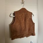 American Vintage Vintage Harolds Suede Leather Vest‎ Size Small in Caramel Brown Photo 5