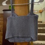 Junior sz L, denim scrappy crop top BNWT Size L Photo 1