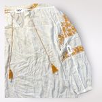 Starling Reine White and Gold Embroidered Boho Micro Mini Dress Size S Photo 5