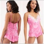 Free People NEW  Luella Printed Bodysuit Berry Kiss Photo 1