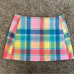 Urban Outfitters madras rainbow pastel plaid zip stretch mini skirt y2k large Photo 1