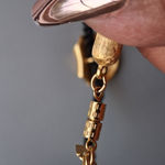 Boutique Gorgeous Vintage EA satin twist Rope Shell Knecklace with screw lock Photo 3