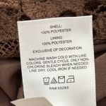 EXPRESS Cocoa Brown Lace Drip Waist Flutter Sleeve Mini Dress Photo 3