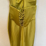 House Of CB HOUSE OF‎ CB 'Salma' Chartreuse Satin Slip Dress green /Size XS NWOT Photo 7