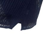 Talbots  100% linen size extra large, navy blue knit see-through blouse long leng Photo 2