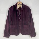 J.Crew Vintage Burgundy Velvet Blazer Jacket Y2K Whimsigoth Size S Photo 0