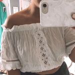 These Three Boutique White Ruffle Crop Top Photo 0