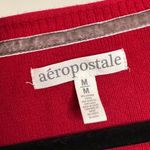 Aeropostale Y2K Red Scoop Neck Knit Cardigan With Pockets Photo 4