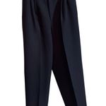 Jaclyn Smith Pleated Trouser Dress Pants Women's 12 Navy Blue Straight Leg Retro Photo 0