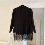Chico's Black Label by Chico’s Lace Trim Blazer Jacket Size 3 Black Photo 6