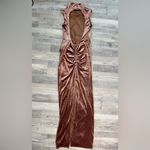 Michael Costello X Revolve NWT copper bodycon open back maxi dress medium P40 Brown Photo 3