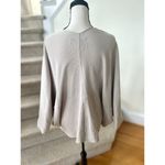 Free People  Beach Stone Beige Open Rib Knit Dolman Sleeve Oversize Cardigan Photo 2