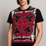 Versace Versus/ Vintage Men’s Bandana Skull tee sz small 34/48 Photo 3