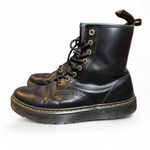 Dr. Martens Zavala Black Leather Combat Boots 7M 8L EU39 Lace Up Unisex Photo 1
